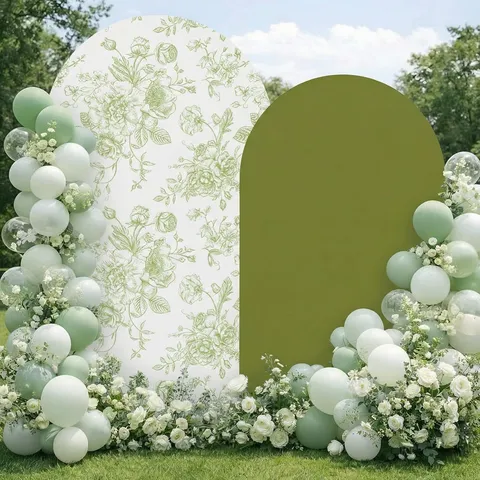 Florale Bogenhintergrund Abdeckung Elastisches Hintergrundtuch Für Hochzeit Geburtstag Party Events Dekor Bogen Rahmen Hintergrund Set