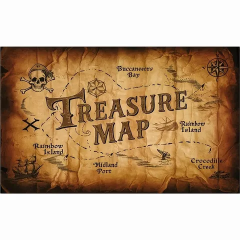 Vintage Nautical Pirate Treasure Map Backdrop Polyester Fabric Wall Hanging Photography Background For Kids Birthday Party Decor