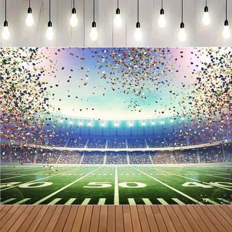 Fußballstadion Hintergrund Polyester Digitaldruck Fußballfeld Fotografie Hintergrund Für Sport Thema Party Event Feier Heim Wand Dekoration