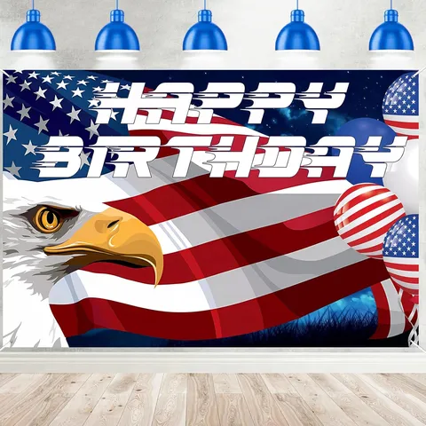 USA 250ste Verjaardag Herdenkings Achtergronddoek Patriottische Amerikaanse Vlag Arend Vrijheidsbeeld Fotografie Achtergrond Feestdecoratie