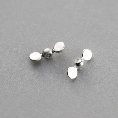 925 Sterling Silver Vintage Propeller Spacer Bead Matte Retro Loose Beads For DIY Hand Woven Jewelry Bracelet Accessories