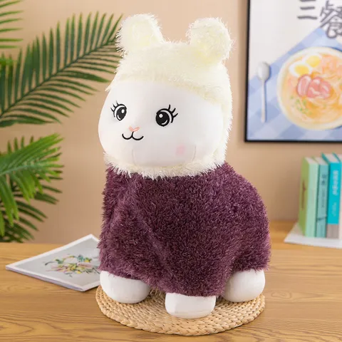Cute Cartoon Alpaca Plush Toy Soft Llama Stuffed Animal Doll Colorful Throw Pillow For Kids Girls Birthday Gift Home Decor