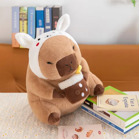 Peluche di Capibara Trasformazione Cartone Animato Animale di Stoffa Morbido Poliestere Cotone PP Regalo Per Bambini Ragazze