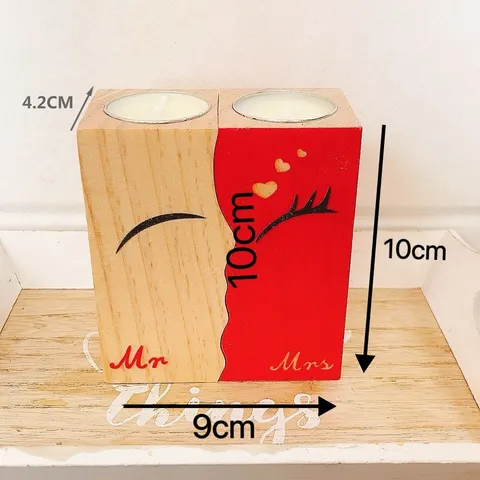 Herzförmiger Kerzenhalter Aus Holz Mit Teelichtern Naturholz Kerzenständer Für Valentinstag Hochzeit Party Heim Tischdekoration Geschenk