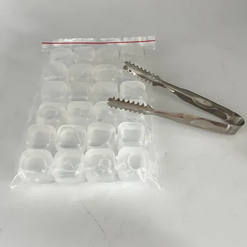 Reusable Plastic Ice Cubes Set With Stainless Steel Tongs Multicolor Star Fruit Square Shape Non Diluting Beverage Chiller For Parties
