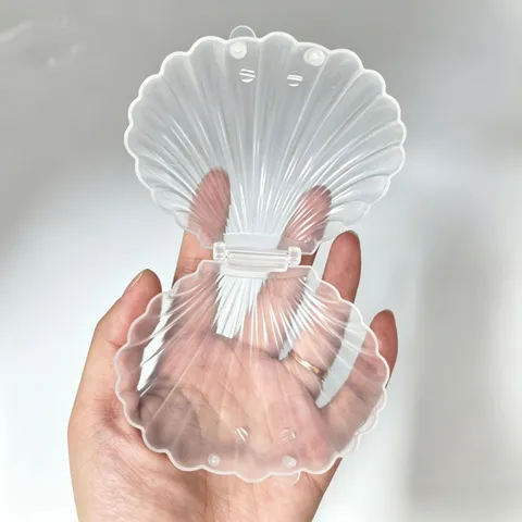 Transparente Muschelförmige Hochzeits-Süßigkeitenbox Kreative Kunststoff-Aufbewahrungsbox Exquisite Partygeschenk-Behälter Schreibtisch-Ornament