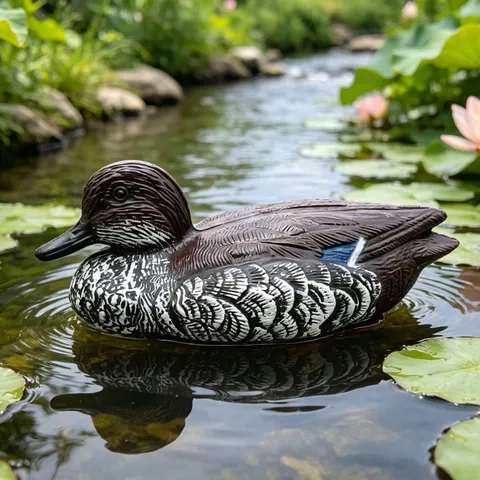 Realistisches Schwimmendes Mandarin-Ente Lockvogel PE Kunststoff Outdoor Garten Teich Brunnen Pool Ornament Jagdköder Dekoration