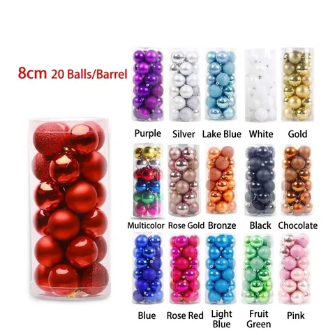 Large Christmas Ball Ornaments Shatterproof Plastic Electroplated Decorative Baubles For Holiday Tree Decor