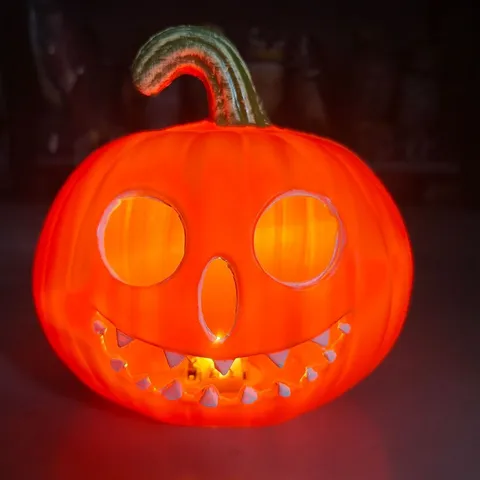 Halloween Plastic Pumpkin Lantern Atmosphere Decoration Battery Operated Jack-O'-Lantern Ornament For Holiday Party Home Decor