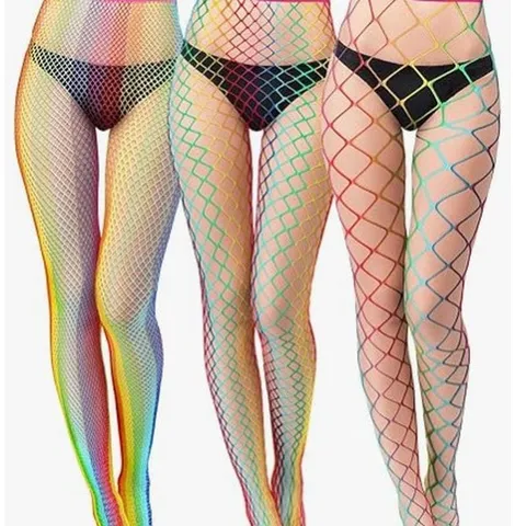 Calze da Donna Alla Moda Svuotare Calze a Rete Blocco di Colore Sfumato Elastico Calze per Festa di Ballo Quotidiano Accessori Abbigliamento