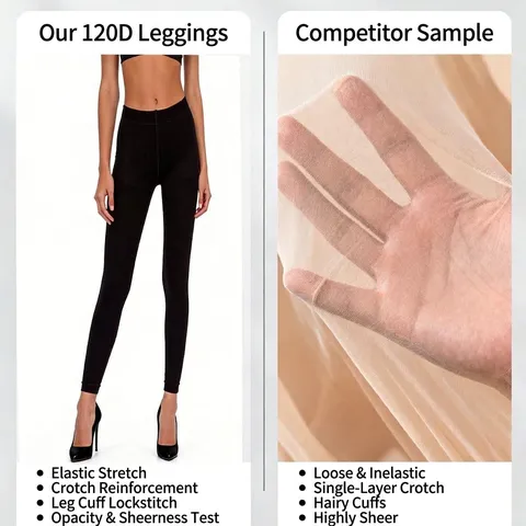 120D Opaque Velvet Ankle Length Leggings For Women Autumn Winter Slimming High Elasticity Nylon Tights Sexy Solid Black Leggings