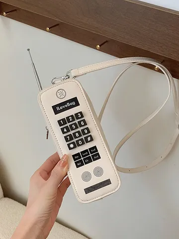 Novelty Vintage Mobile Phone Shape Crossbody Bag Retro Dageda Creative Shoulder Bag For Women Gold Silver Black PU Leather Handbag