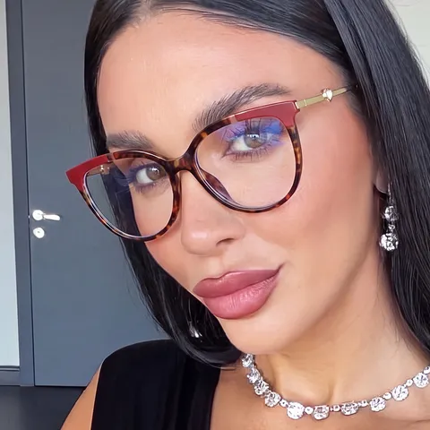 Damen Mode Perle Herz Cat-Eye Sonnenbrille UV400 Großer Rahmen Sonnenbrille Metallbügel Trendige Getönte Sonnenbrille Luxus Brillen
