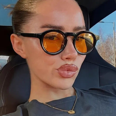 Vintage Round Frame Sunglasses For Women Men Fashion Trendy UV400 Protection Circular Shades Sun Glasses Eyewear