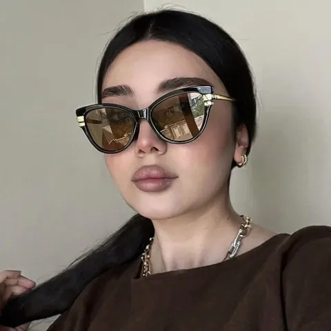 Lunettes de Soleil Œil de Chat Mode pour Femmes Patchwork Rétro Protection UV400 pour Extérieur Quotidien Fête Voyage