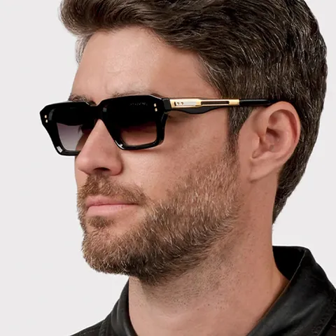 Gafas de Sol Cuadradas Retro para Hombre 2025 Estilo de Diseñador de Remaches de Moda UV400 Montura Cuadrada para Conducir Viajes