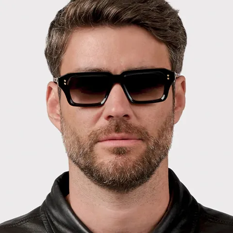Gafas de Sol Cuadradas Retro para Hombre 2025 Estilo de Diseñador de Remaches de Moda UV400 Montura Cuadrada para Conducir Viajes