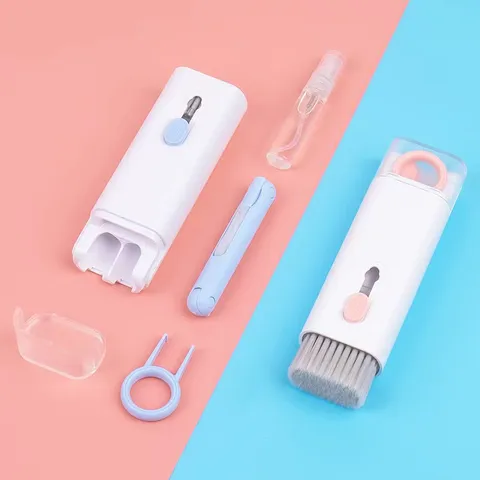 Multifunctional Seven In One Electronic Cleaning Brush Toolkit Portable Earphone Screen Dust Remover Keycap Puller For Digital Maintenance