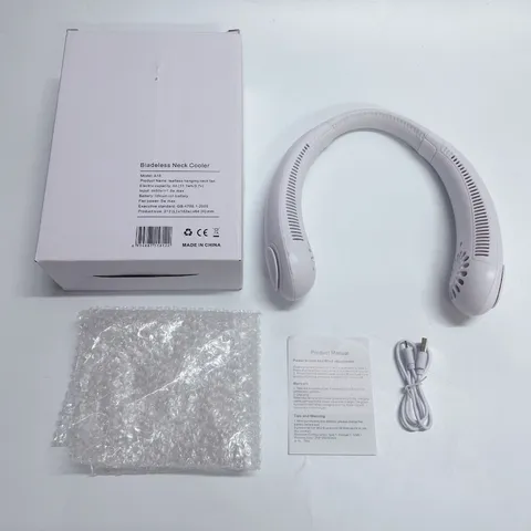 Portable Bladeless Neck Fan USB Rechargeable Wearable Hands Free Cooling Personal Fan For Outdoor Sports Travel Office Women Men