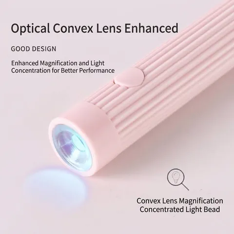 Φορητή Mini Λάμπα Νυχιών Επαναφορτιζόμενη UV LED Γρήγορο Στέγνωμα Φως Πολυμερισμού για Βερνίκι Νυχιών Gel Salon Εργαλείο Μανικιούρ