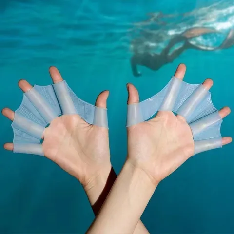 Professional Silicone Swimming Hand Paddles Stroke Training Gear For Freestyle Resistance Swim Equipment For Adults Kids