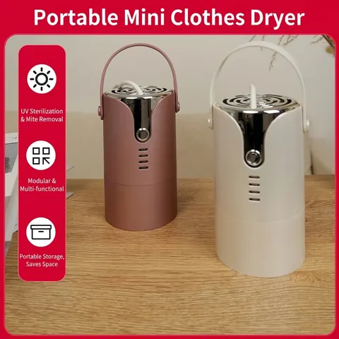 Portable Clothes Dryer Mini Electric Laundry Drying Machine With UV Sterilization Foldable ABS Iron Drying Rack For Home Travel Dormitory