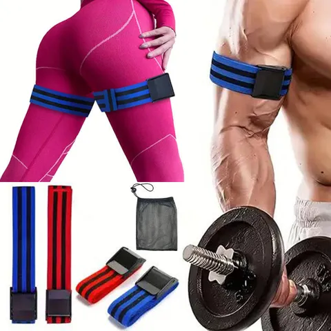 BFR Blood Flow Restriction Training Bands For Muscle Growth Elastic Occlusion Arm Thigh Compression Straps For Bodybuilding Gym Men Women