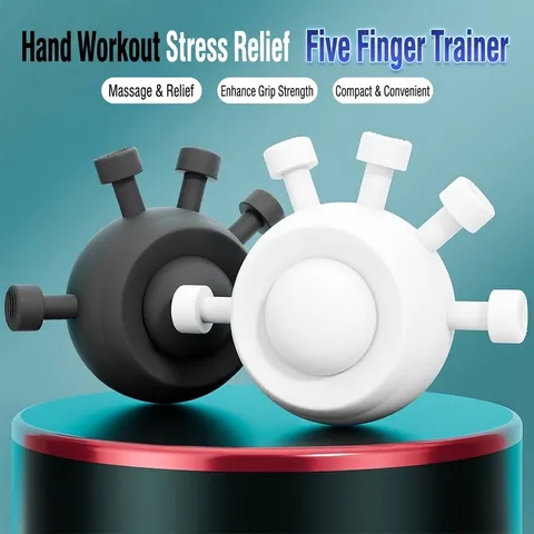 Five Finger Hand Grip Strengthener Finger Exerciser For Strength Training Stress Relief Finger Gripper For Forearm Fitness Adults Gear