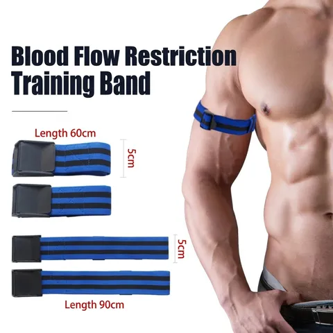Adjustable BFR Blood Flow Restriction Training Bands Muscle Growth Strength Workout Occlusion Straps For Arms And Legs Latex Gym Gear