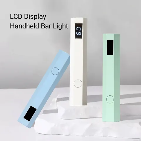 Φορητή Mini Λάμπα Νυχιών LED UV Χειρός Οθόνη LCD Επαναφορτιζόμενη Γρήγορο Στέγνωμα για Νύχια Gel Χρήση στο Σπίτι Σαλόνι Ταξίδι