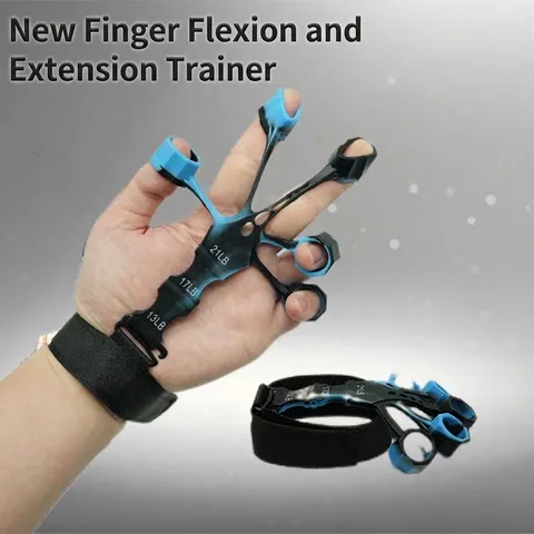 Silicone Finger Gripper Resistance Band Hand Yoga Forearm Wrist Strengthener Adjustable Finger Stretcher Exercise Equipment For Athletes Guitar Players