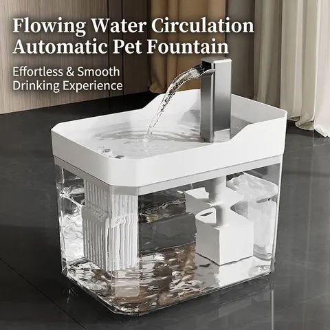 Pet Automatic Water Fountain Silent Large Capacity Circulating Cat Dog Drinking Dispenser With Filter Cotton Stainless Steel Faucet