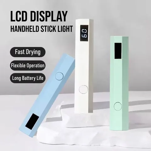 Mini Lámpara de Uñas LED UV Portátil de Mano Pantalla LCD Recargable Secado Rápido para Uñas de Gel Uso en Casa Salón Viaje