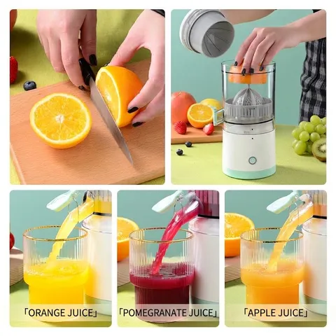 Portable Electric Juicer USB Charging Automatic Fruit Juice Separator Minimalist Citrus Squeezer For Home Travel Outdoor Kitchen Tools