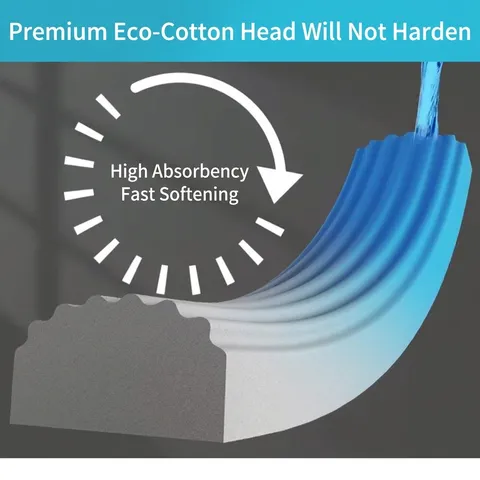 Mini Handheld Mop Portable Absorbent Sponge Mop For Desktop Bathroom Kitchen Cleaning Hand-Free Squeezing Standing Storage Small Mop