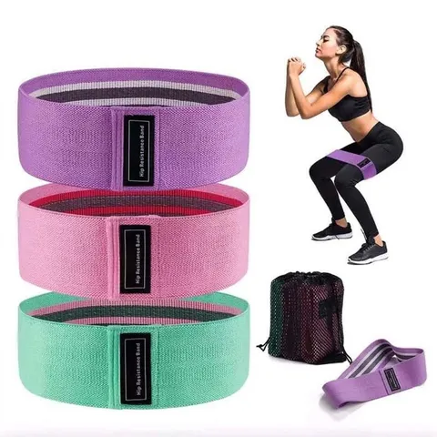 Fabric Hip Resistance Bands Non Slip Exercise Loop Workout Bands For Legs And Butt Fitness Yoga Strength Training