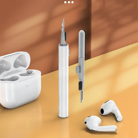 Multifunctional Earphone Cleaning Pen Kit Integrated Dust Brush Electronics Cleaner Set For Wireless Earbuds Cell Phone Laptop Device Keyboard Cleaner
