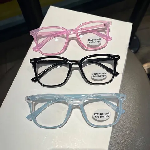 Quadratische Photochrome Anti-Blaulicht Kinder Brillengestell Mode Einfache Optische Brille Für Jungen Mädchen PC Kinderbrille