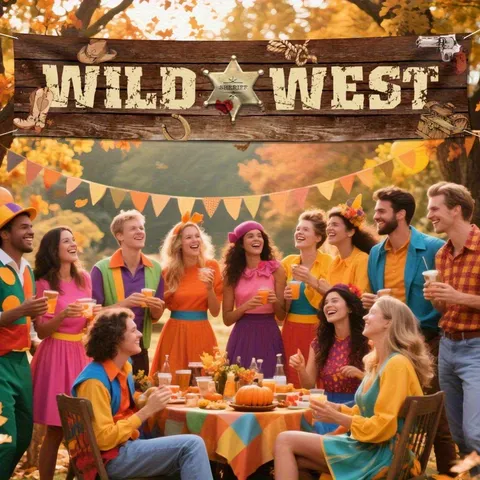 Wild West Theme Cowboy Party Banner Vintage Wood Grain Pongee Polyester Outdoor Yard Backdrop Sheriff Star Decor Flag