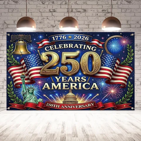 America 250 Years Anniversary Photography Backdrop United States Independence Day Memorial Celebration Background Wall Tapestry Banner