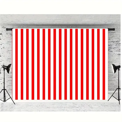 Classic Red And White Striped Circus Photography Backdrop For Carnival Party Decorations Kids Birthday Photo Studio Prop