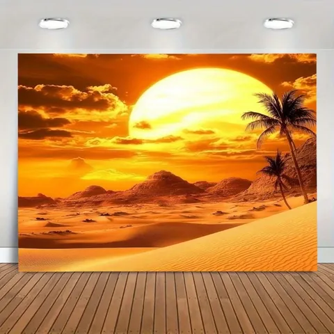 African Savanna Sunset Photography Background Cloth Pongee Landscape Tapestry For Photo Studio Home Wall Hanging Decor