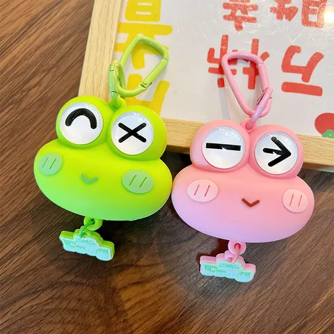 Μπρελόκ Squishy Βάτραχος με Πεταχτά Μάτια Χαριτωμένο PVC Παιχνίδι κατά του Στρες Μενταγιόν για Τσάντα Κλειδιά Αυτοκινήτου Δώρο για Άνδρες Γυναίκες Παιδιά