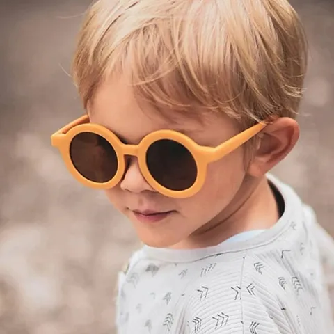Occhiali da Sole Rotondi per Bambini Retrò Protezione UV400 Occhiali da Sole alla Moda per Ragazzi Ragazze Viaggi all'aperto Spiaggia