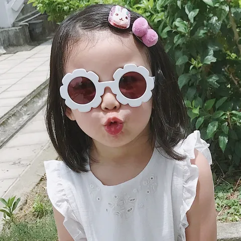 Kids Cute Sunflower Sunglasses PC Frame AC Lens Cartoon Flower Eyewear For Children Toddler Outdoor Holiday Accessories