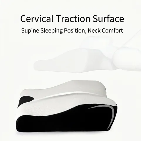 Almohada Cervical Viscoelástica con Forma de Mariposa Capa de Aire de Punto Soporte para el Cuello Almohada de Cama
