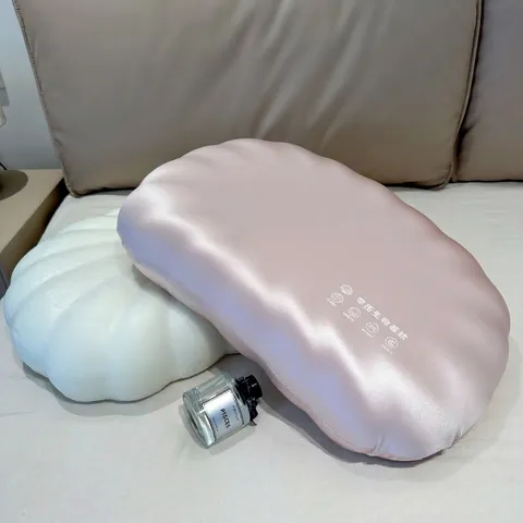 Almohada de Espuma Viscoelástica Biobase en Forma de Concha Soporte Cervical Rebote Lento Almohada de Sueño para Adultos