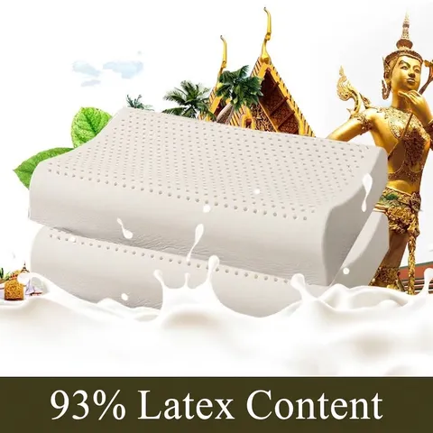 Ergonomic Natural Latex Pillow Wave Massage Neck Support Breathable Honeycomb Bedding Pillow For Adults Better Sleep Home