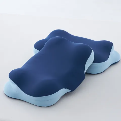 Almohada Cervical de Espuma Viscoelástica 3D Forma de Mariposa Soporte de Cuello Almohada Ortopédica Ergonómica Transpirable para Hogar Adultos