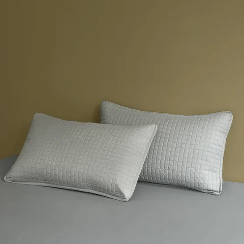 Modern Minimalist Quilted Polyester Pillow Protector White Grey Anti-Sweat Breathable Home Bedroom Bedding Cushion Shield